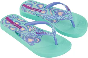 Ipanema Ana Nostalgic Hearts Kids Flip Flops - Stylish & Comfortable Summer Footwear for Children, Non-Slip Sole, Water Resistant, Durable Material for Active Play