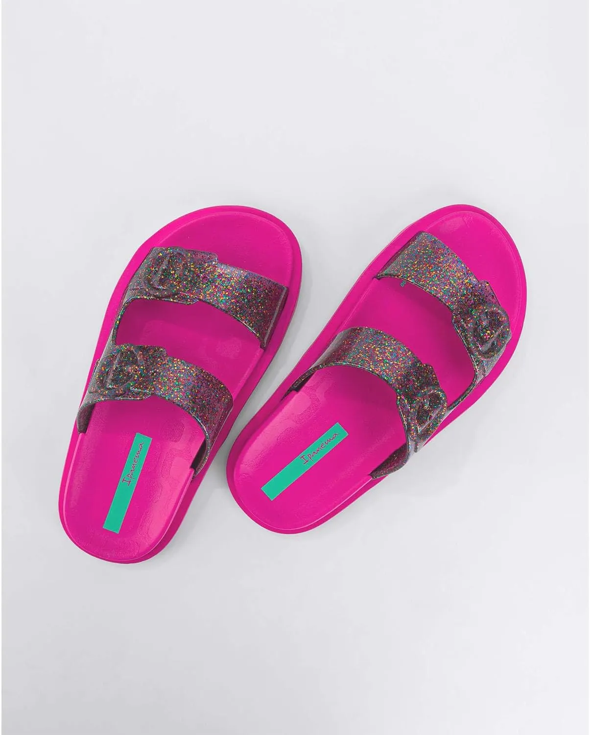 Ipanema Follow Print Kids Slides - Slides for Kids, Slip on Sandals for Kids, Youth Slides, Adjustable Girls Sandals, Jelly Shoes, Water Resistant, Easy to Clean