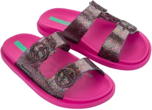 Ipanema Follow Print Kids Slides - Slides for Kids, Slip on Sandals for Kids, Youth Slides, Adjustable Girls Sandals, Jelly Shoes, Water Resistant, Easy to Clean