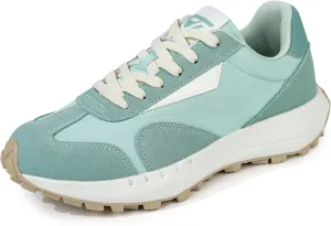 JABASIC Women Lace Up Fashion Sneakers Comfortable Vintage Walking Sports Shoes