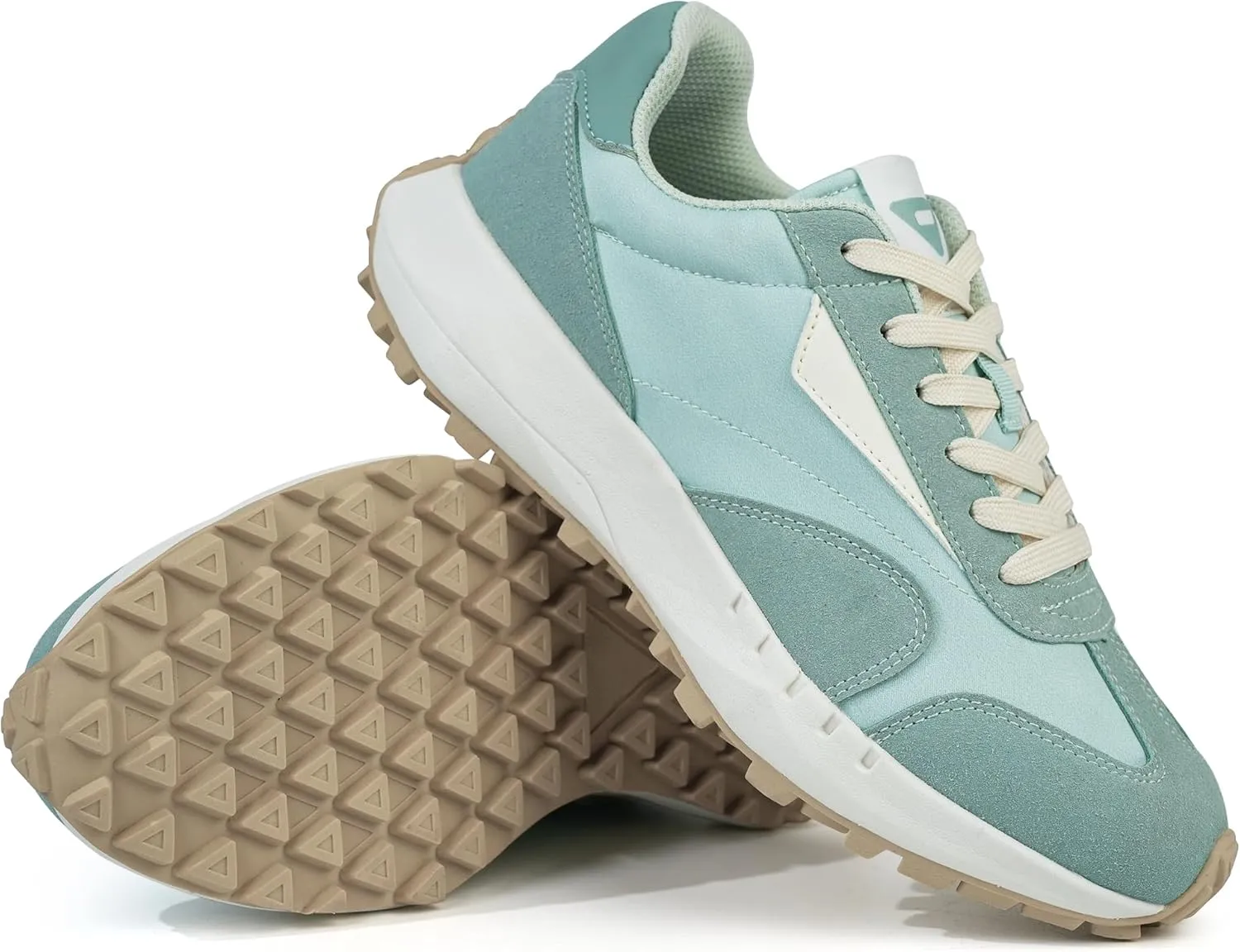 JABASIC Women Lace Up Fashion Sneakers Comfortable Vintage Walking Sports Shoes