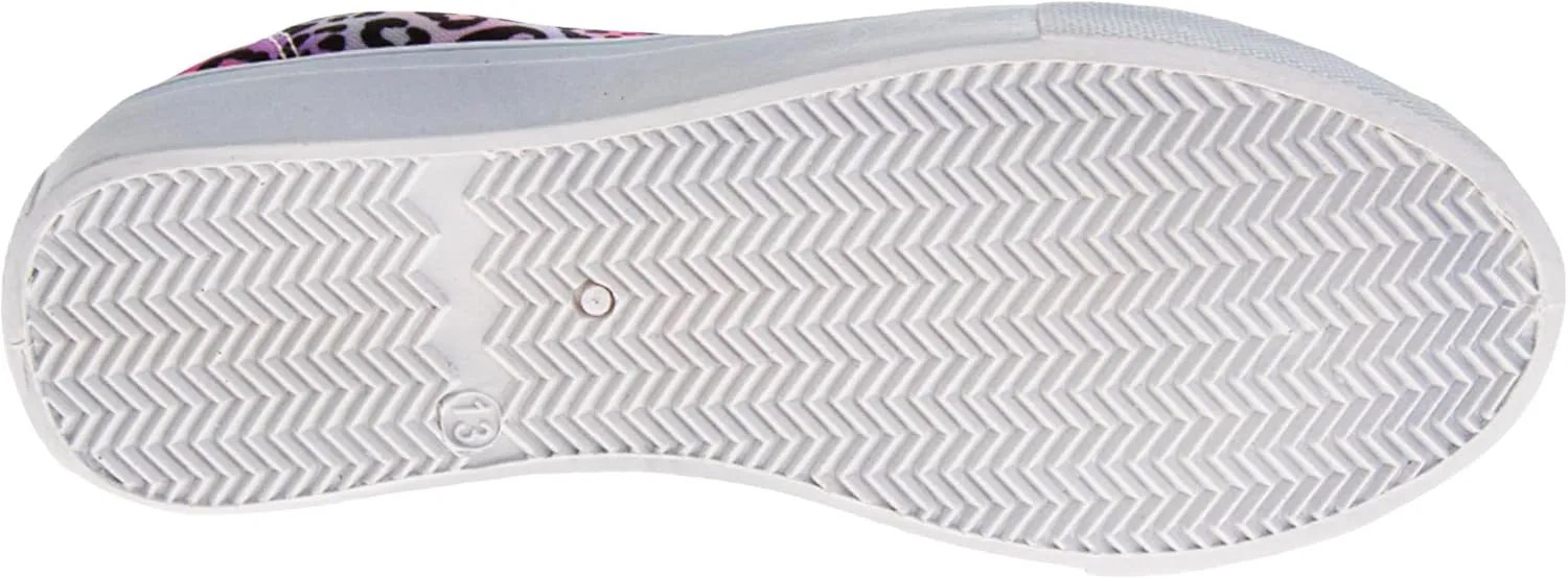 Josmo Girl's Canvas Low Top Sneaker Slip on Lace-up Tennis (Little Big Kid)