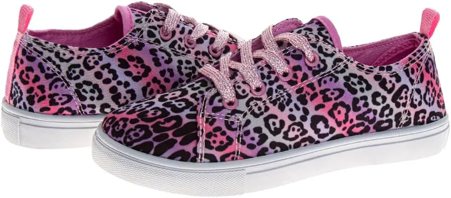 Josmo Girl's Canvas Low Top Sneaker Slip on Lace-up Tennis (Little Big Kid)
