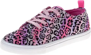 Josmo Girl's Canvas Low Top Sneaker Slip on Lace-up Tennis (Little Big Kid)