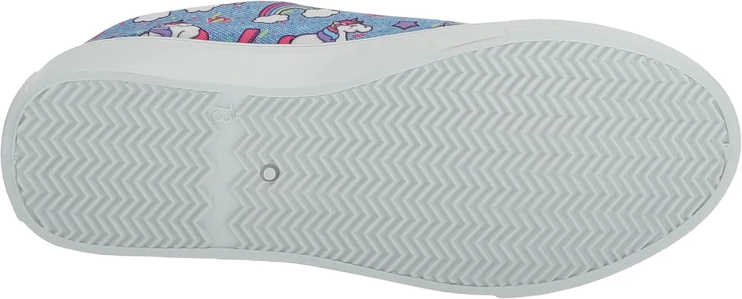 Josmo Girl's Canvas Low Top Sneaker Slip on Lace-up Tennis (Little Big Kid)