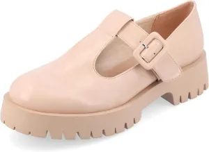 Journee Collection Womens Faux Leather Buckle Mary Janes