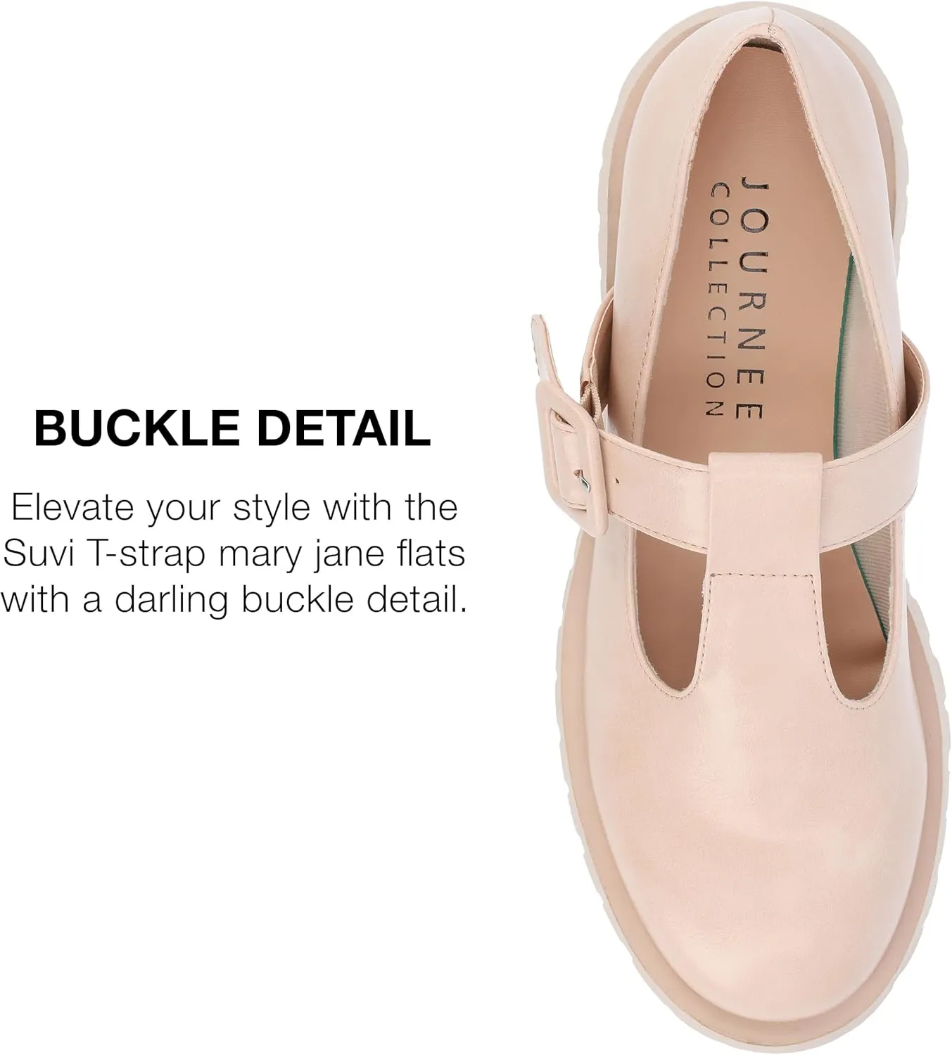 Journee Collection Womens Faux Leather Buckle Mary Janes