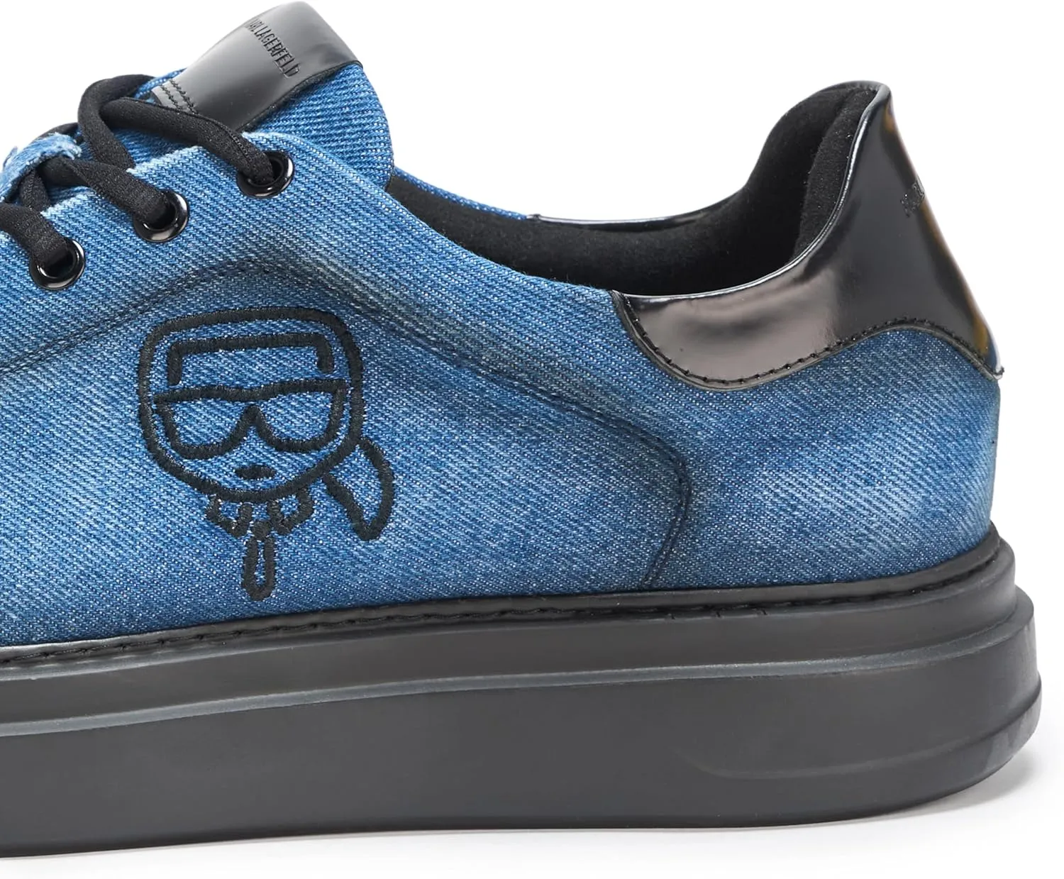 Karl Lagerfeld Paris Men's White Label Karl Denim Sneakers