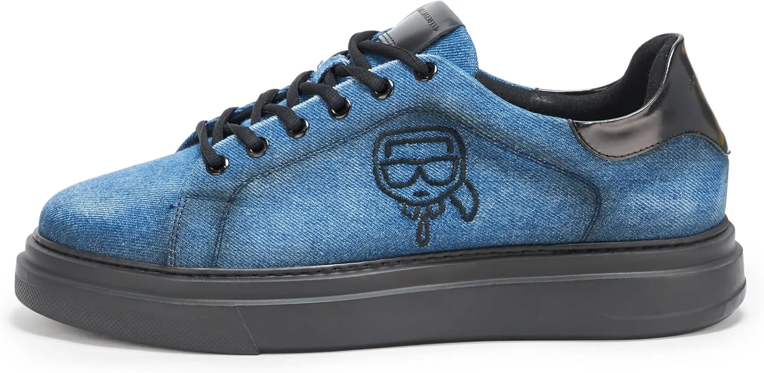 Karl Lagerfeld Paris Men's White Label Karl Denim Sneakers