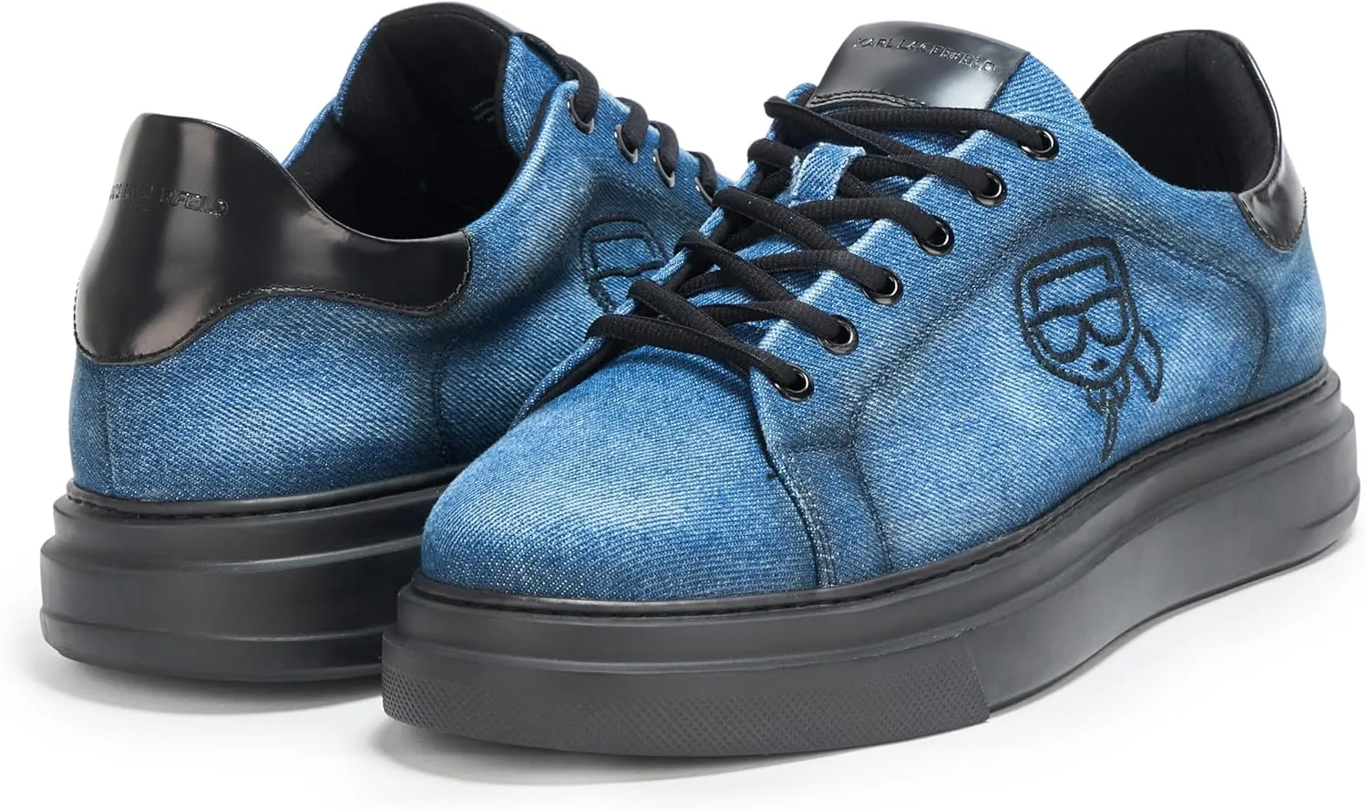 Karl Lagerfeld Paris Men's White Label Karl Denim Sneakers