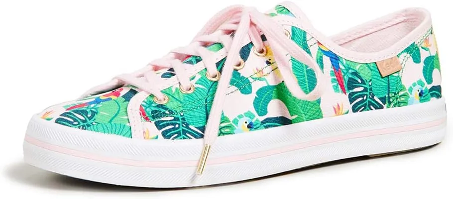 Keds Women's x SunnyLife Birds Kickstart Sneakers, Pink Multi, 5.5 Medium US
