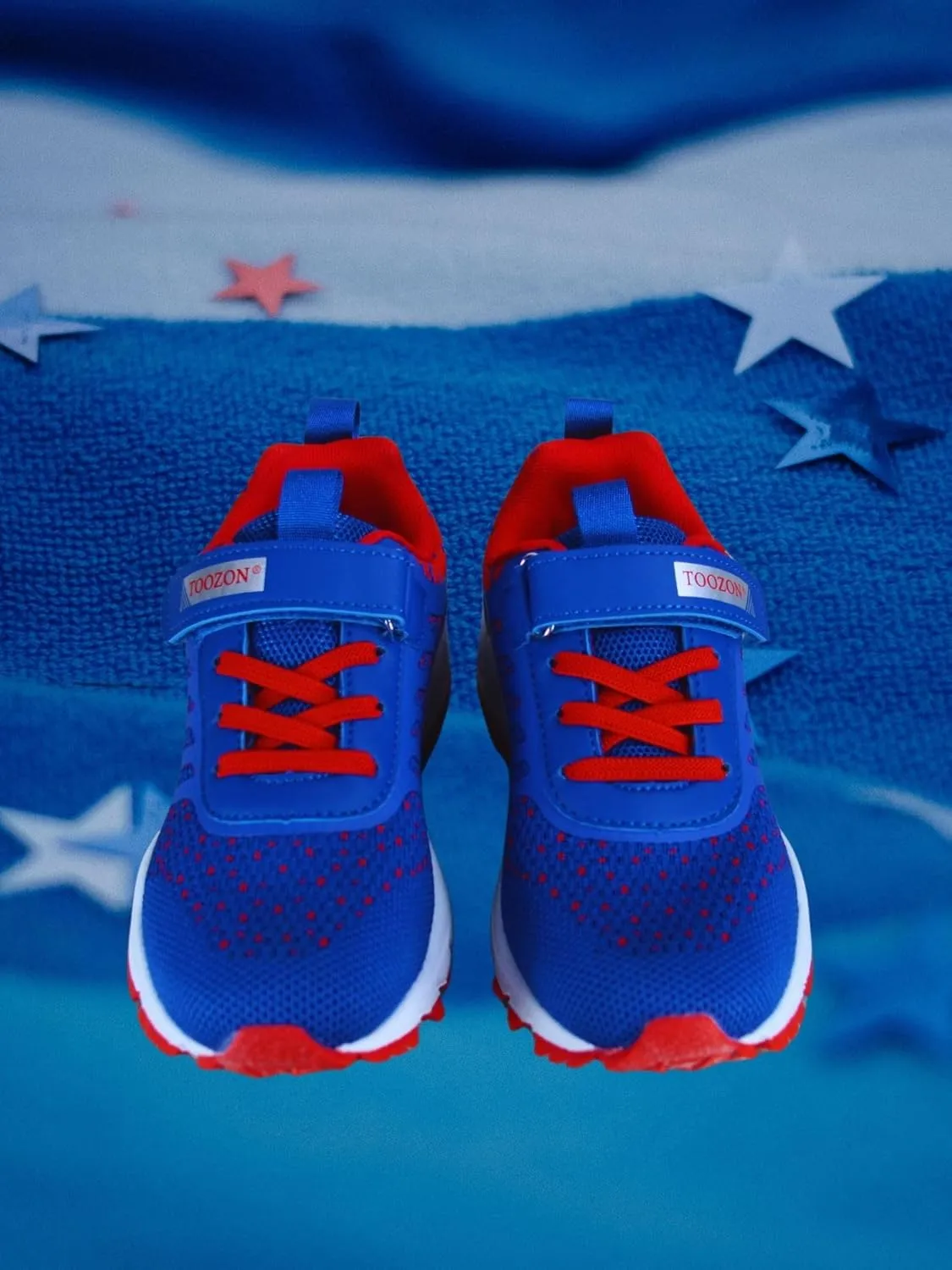 Kids Girls and Boys Lightweight Strap Running Athletic School Sneakers Shoes