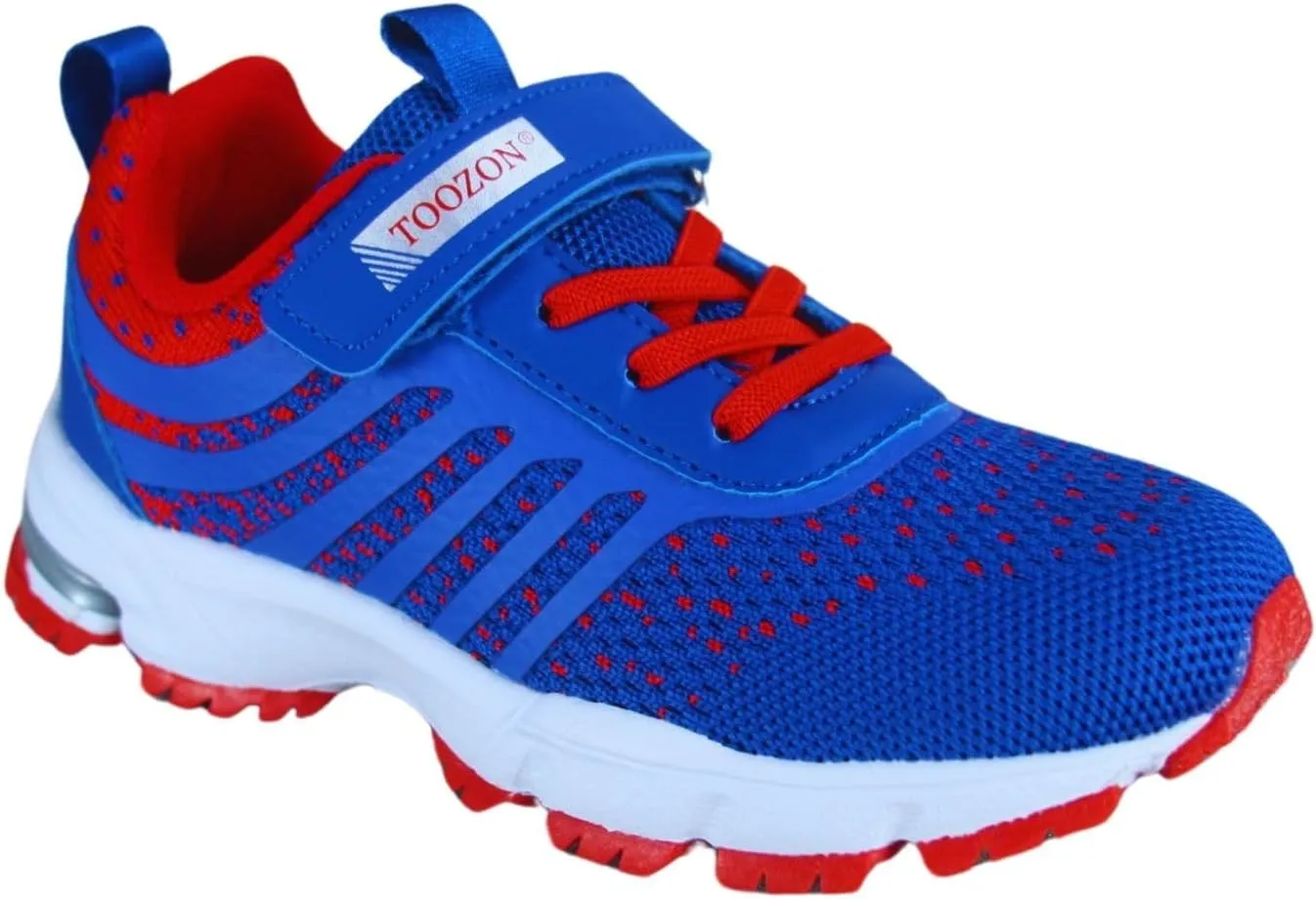 Kids Girls and Boys Lightweight Strap Running Athletic School Sneakers Shoes