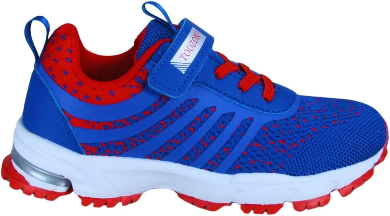 Kids Girls and Boys Lightweight Strap Running Athletic School Sneakers Shoes