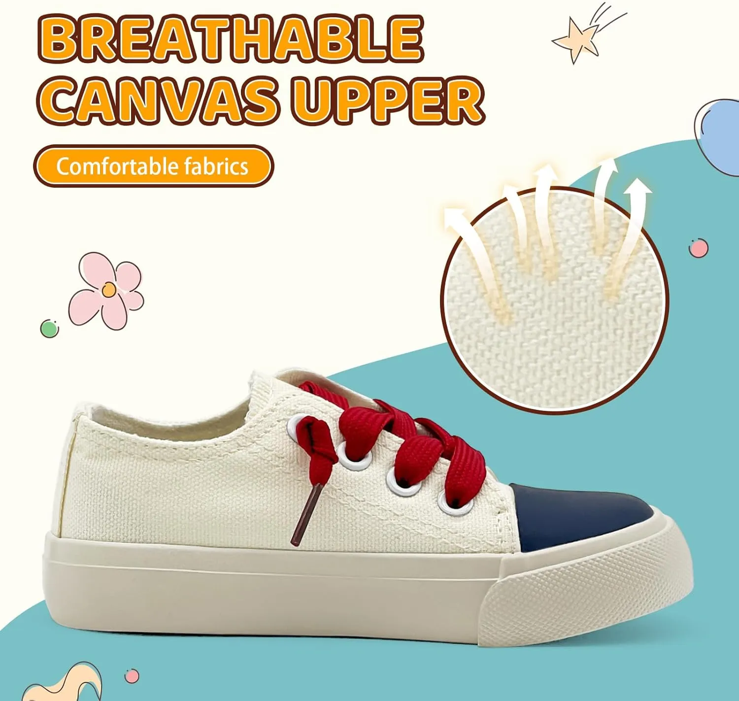 Kids Girls Boys Canvas Sneakers Slip on Walking Shoes Lightweight Tennis Running School Casual Classic Sneakers Little Big Kids