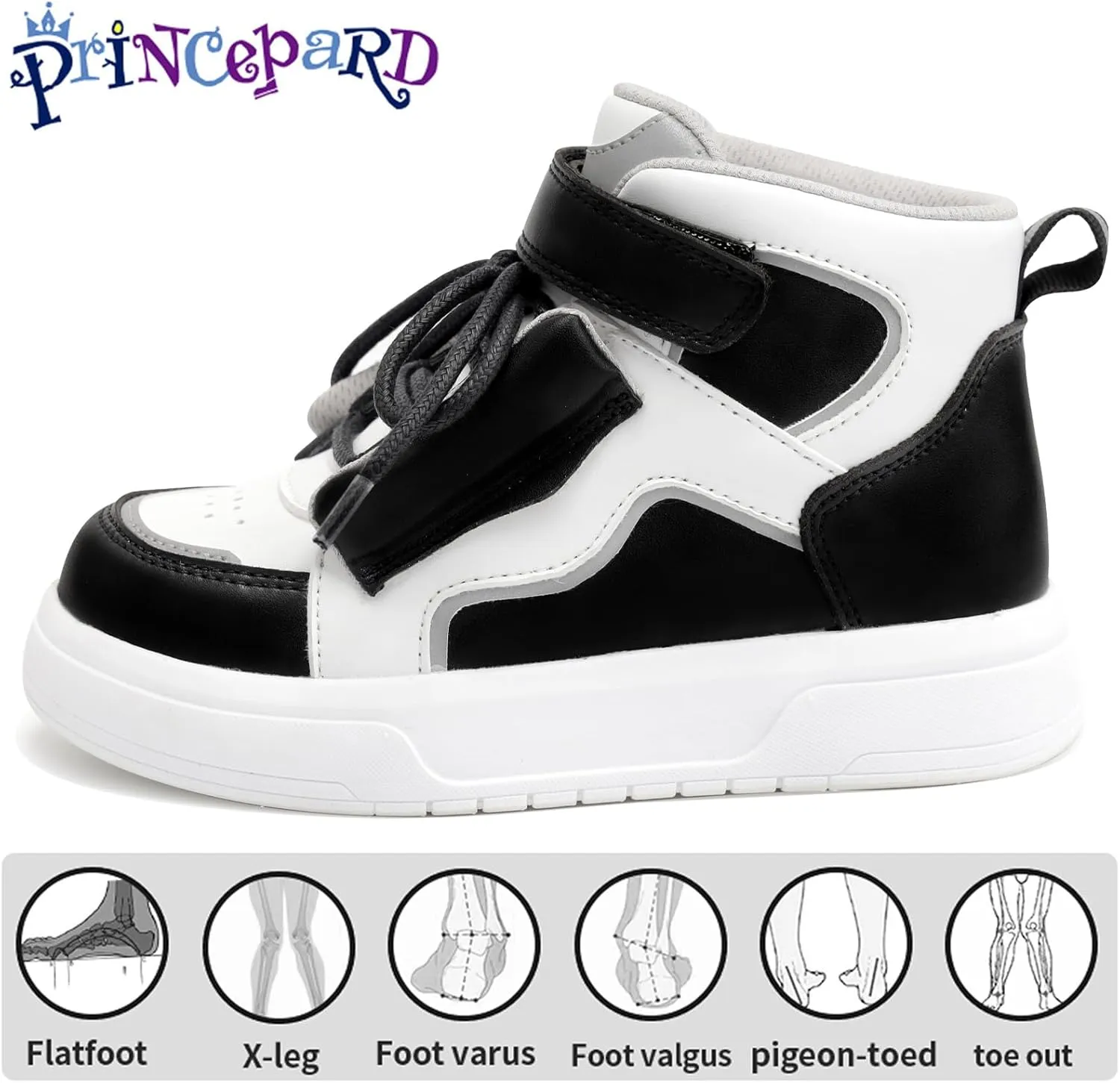 Kids Orthopedic Shoes,Fashion Thick Sole Corrective Sneakers with Ankle and Arch Support