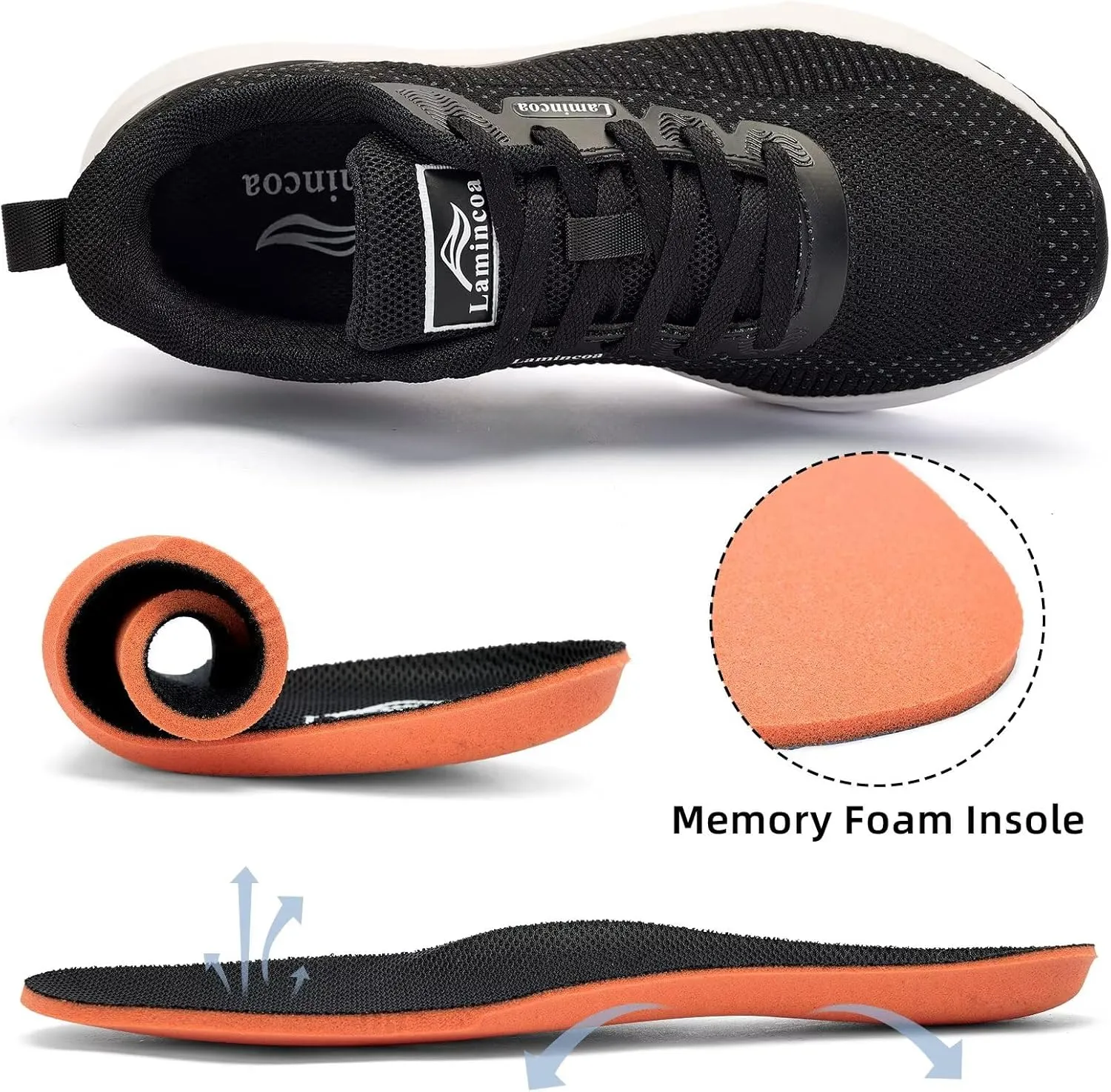 Lamincoa Women's Walking Lightweight Shoes Non Slip Running Sneakers Tennis Outdoor Workout Shoes for Women