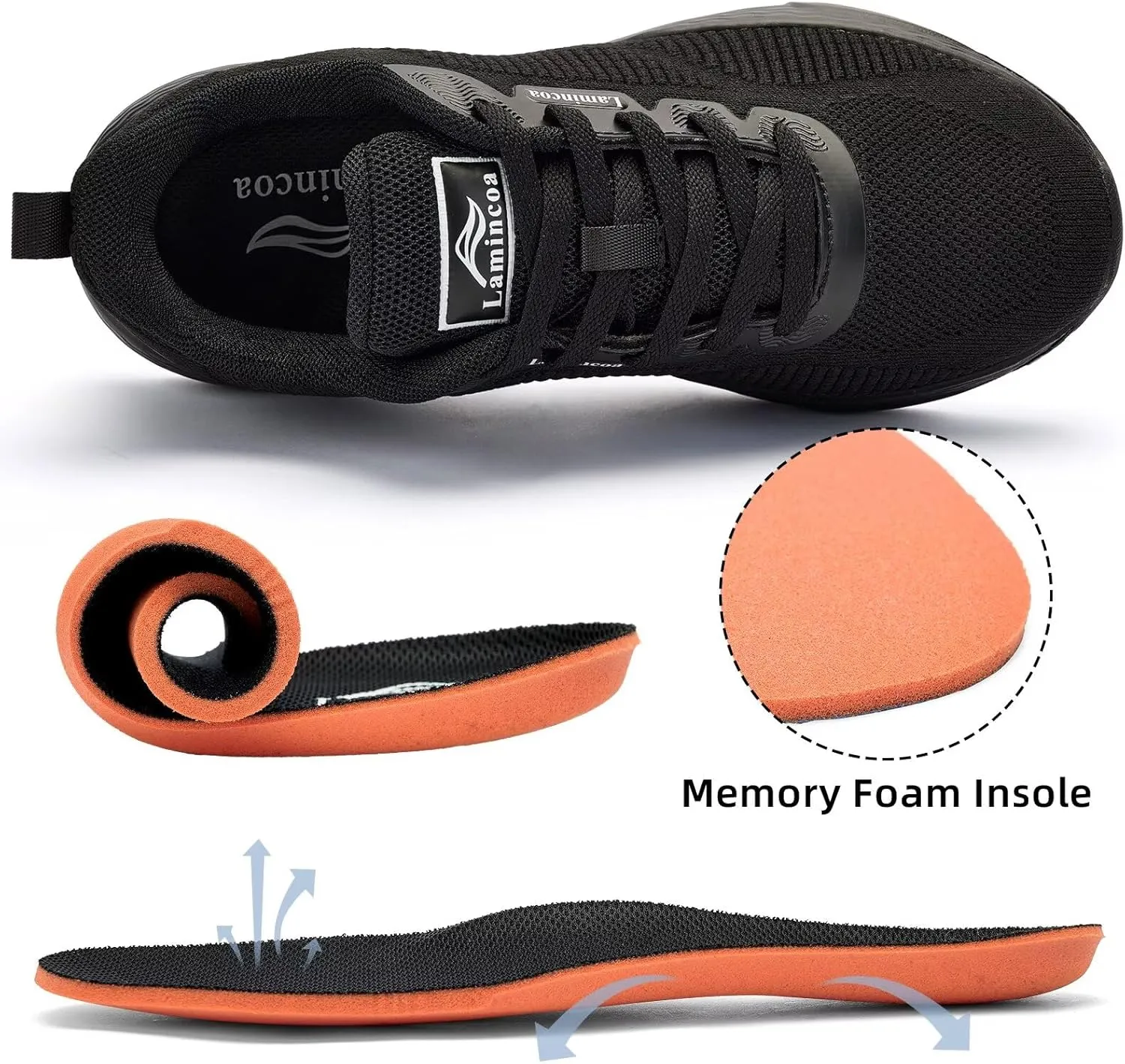 Lamincoa Women's Walking Lightweight Shoes Non Slip Running Sneakers Tennis Outdoor Workout Shoes for Women