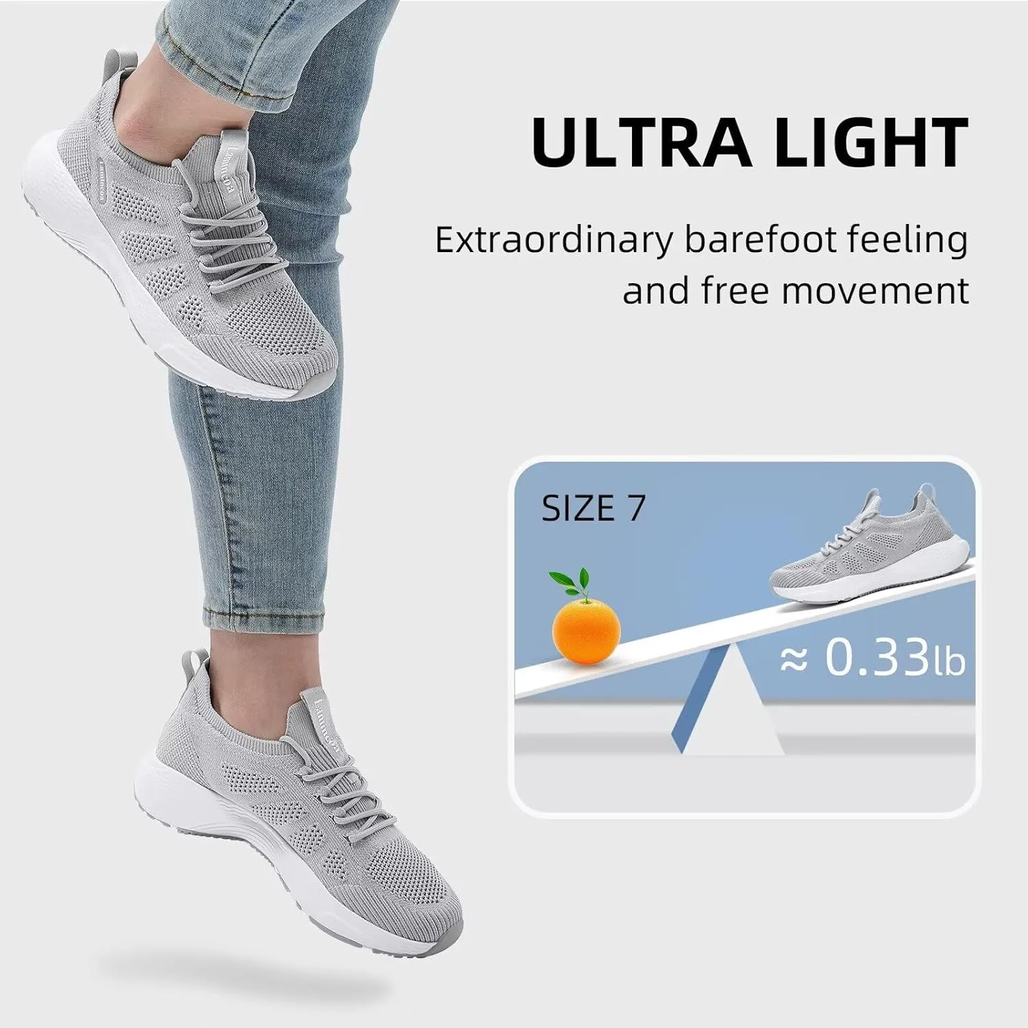 Lamincoa Women's Walking Running Sneakers Slip on Tennis Shoes Casual Athltic Gym Workout Sneakers