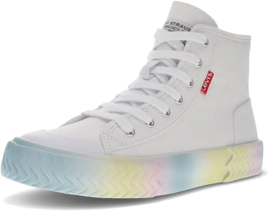 Levi's Women's Casual Sneaker, White/Multi, 8
