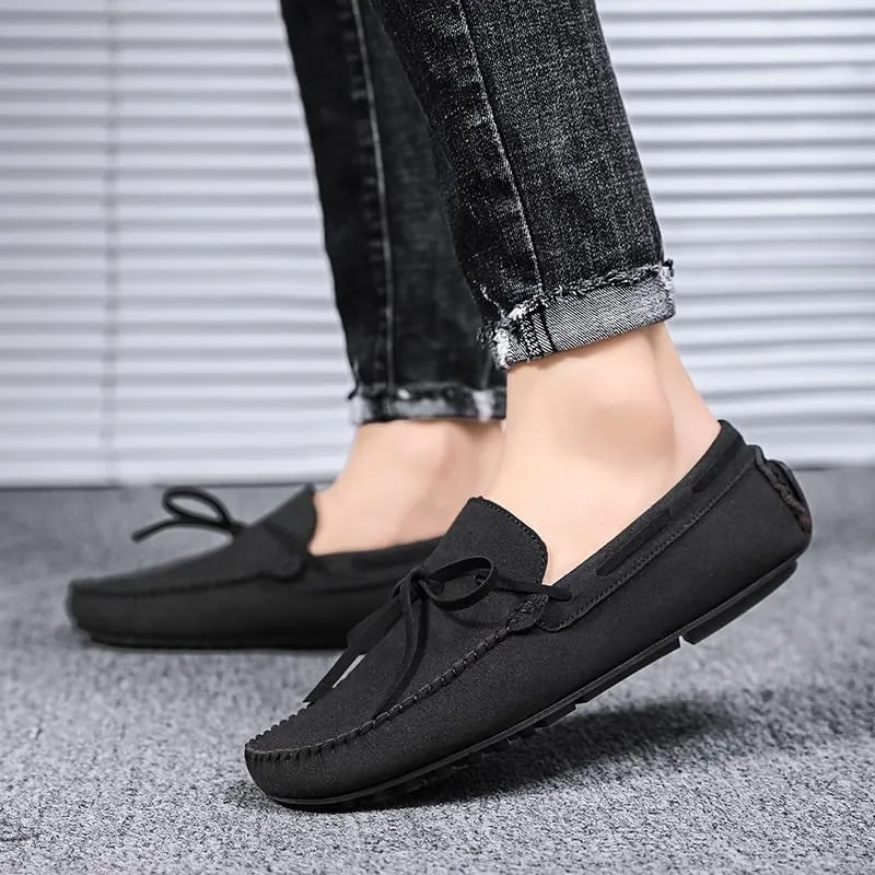 Loafers for Men Suede Vegan Leather Moccasins Driving Loafers Flexible Comfortable Anti-Slip Casual Slip On