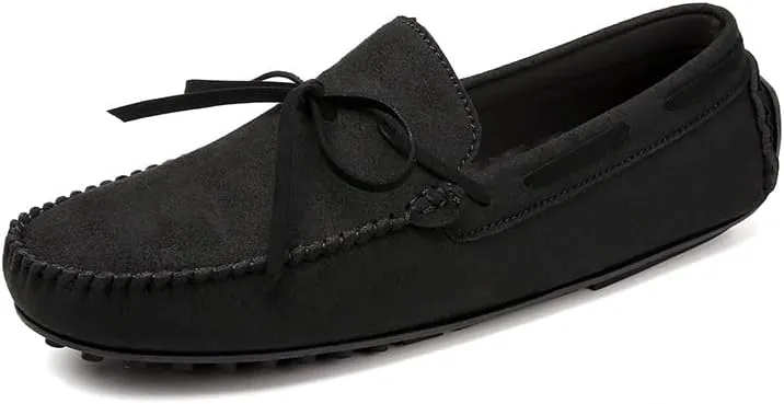 Loafers for Men Suede Vegan Leather Moccasins Driving Loafers Flexible Comfortable Anti-Slip Casual Slip On