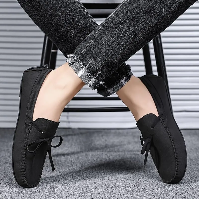 Loafers for Men Suede Vegan Leather Moccasins Driving Loafers Flexible Comfortable Anti-Slip Casual Slip On