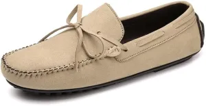 Loafers for Men Suede Vegan Leather Moccasins Driving Loafers Lightweight Anti-Slip Comfortable Walking Wedding Slip-on