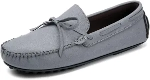 Loafers for Men Suede Vegan Leather Moccasins Driving Loafers Lightweight Anti-Slip Comfortable Walking Wedding Slip-on