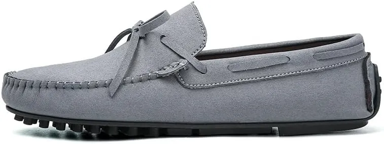 Loafers for Men Suede Vegan Leather Moccasins Driving Loafers Lightweight Anti-Slip Comfortable Walking Wedding Slip-on