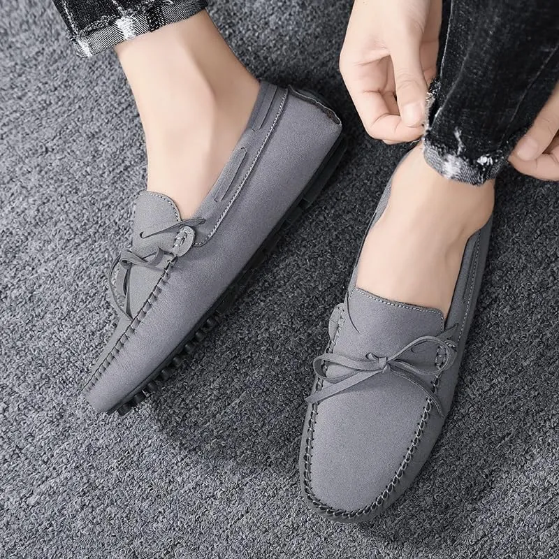 Loafers for Men Suede Vegan Leather Moccasins Driving Loafers Lightweight Anti-Slip Comfortable Walking Wedding Slip-on