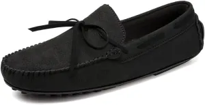 Loafers for Men Suede Vegan Leather Moccasins Driving Loafers Lightweight Anti-Slip Comfortable Walking Wedding Slip-on
