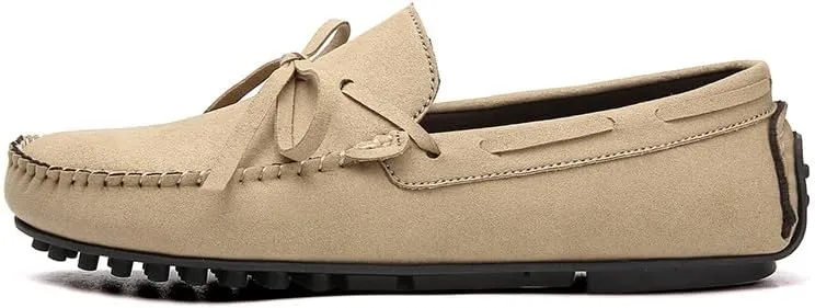 Loafers for Men Suede Vegan Leather Moccasins Driving Loafers Lightweight Anti-Slip Comfortable Walking Wedding Slip-on