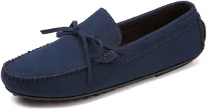 Loafers for Men Suede Vegan Leather Moccasins Driving Loafers Lightweight Anti-Slip Comfortable Walking Wedding Slip-on