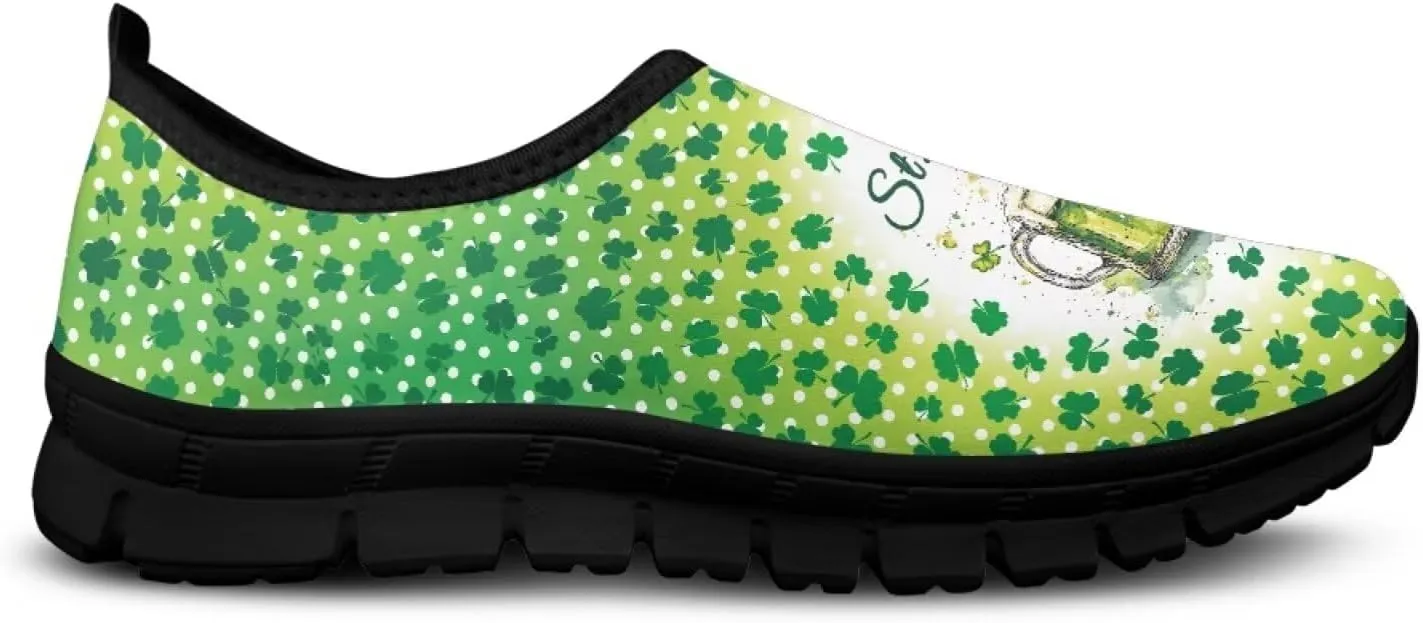 Low-Cut Saint Patrick's Day Casual Shoes - Stylish Tennis & Walking Footwear, Polyester Fabric Women's Sneakers