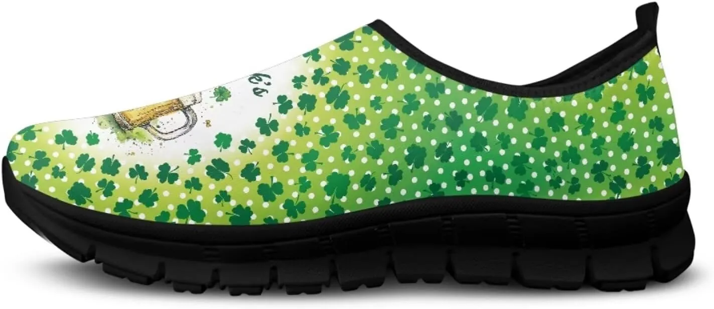 Low-Cut Saint Patrick's Day Casual Shoes - Stylish Tennis & Walking Footwear, Polyester Fabric Women's Sneakers
