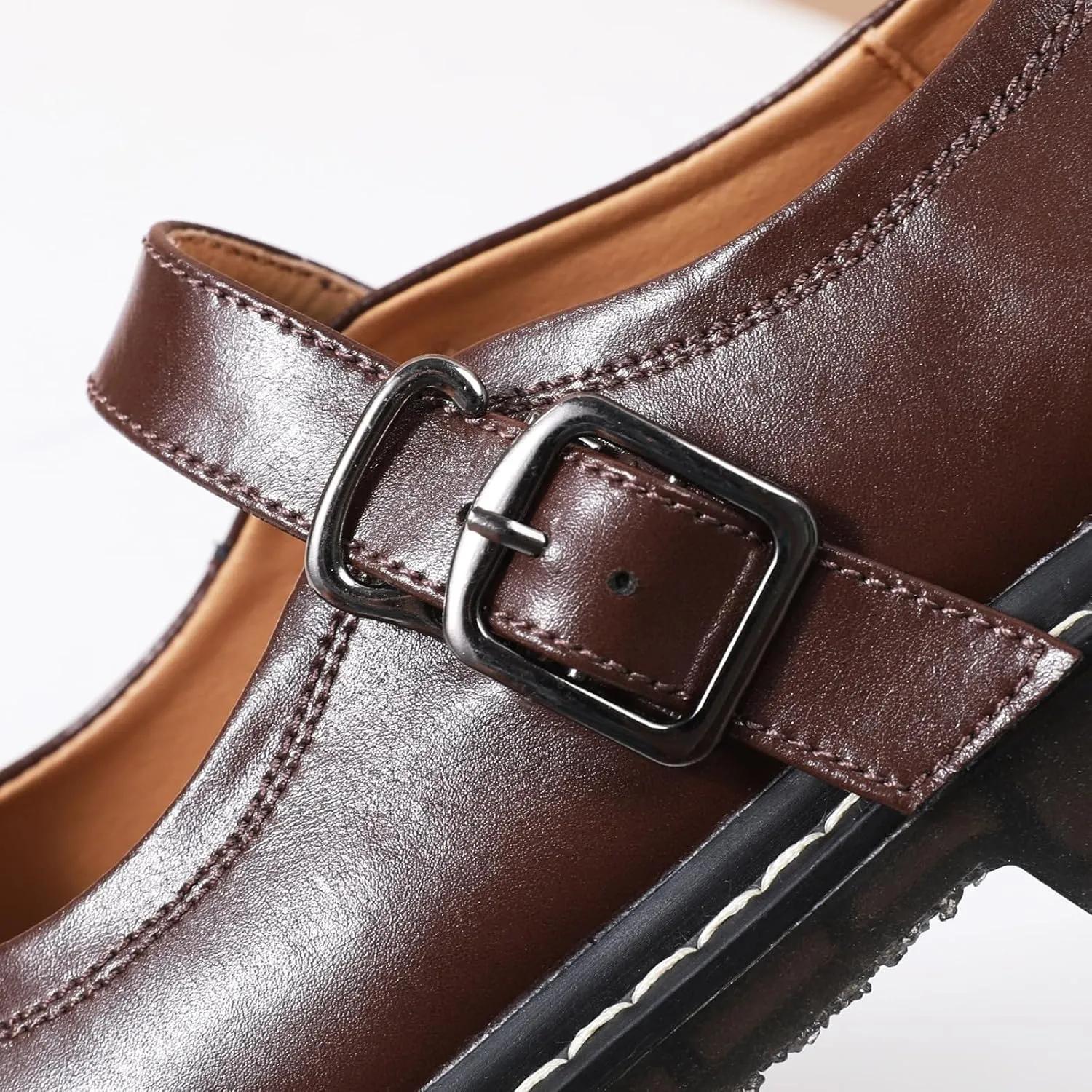 Mary Jane Shoes Women Mary Janes for Women Flats Oxford Round Toe Non-Slip Casual Shoes Comfortable Dress Shoes Cute School Shoes for Teen Girls Womens Ladies