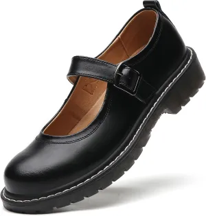 Mary Jane Shoes Women Mary Janes for Women Flats Oxford Round Toe Non-Slip Casual Shoes Comfortable Dress Shoes Cute School Shoes for Teen Girls Womens Ladies