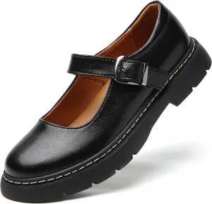 Mary Jane Shoes Women Platform Non-Slip Classics Round Toe Ankle Strap Comfort Casual Dress Work Mary Jane Flats Shoes