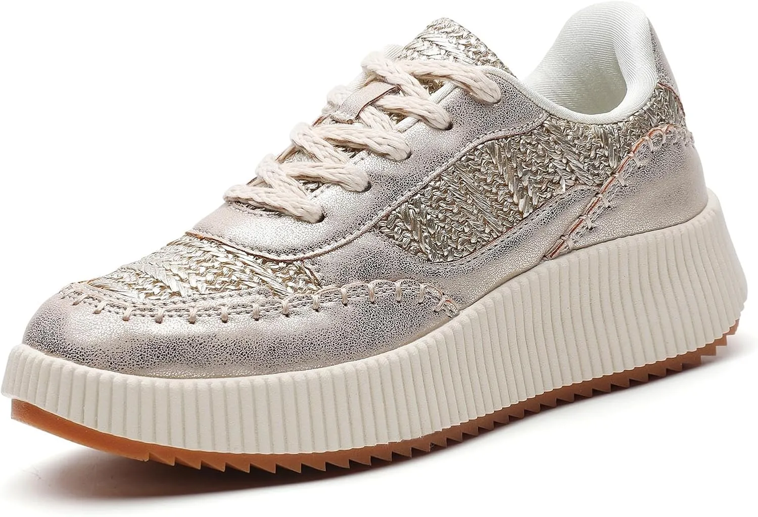 Meidiastra Women's Platform Fashion Sneakers Casual Chunky Low Top City Walking Shoes Lace UP Dolen Sneaker 2024 Orthopedic Walking Shoes with Plantar Fasciitis