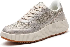Meidiastra Women's Platform Fashion Sneakers Casual Chunky Low Top City Walking Shoes Lace UP Dolen Sneaker 2024 Orthopedic Walking Shoes with Plantar Fasciitis