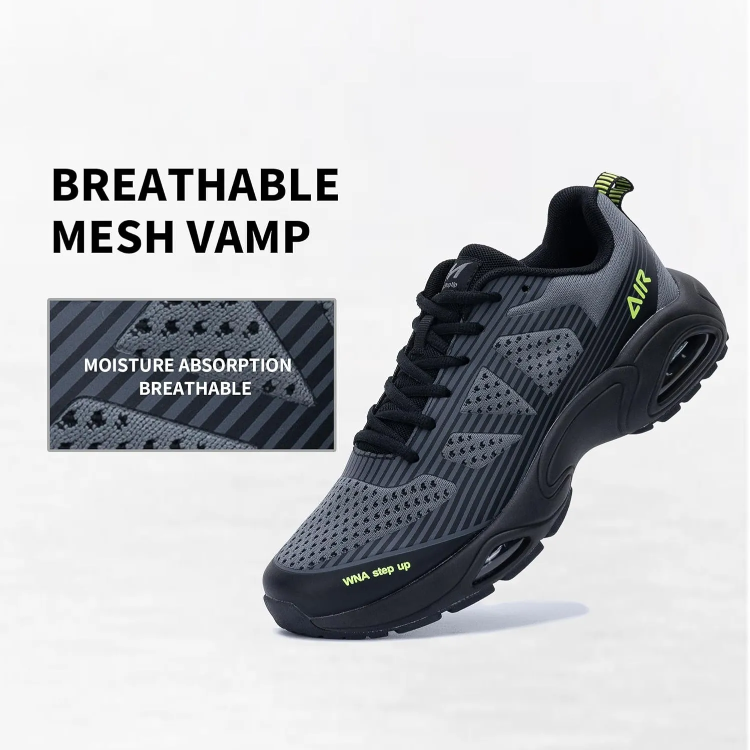 Mens Air Running Shoes Tennis Athletic Sneakers Lightweight Breathable Non Slip Walking Jogging Workout Gym Sports Footwear US 7-13