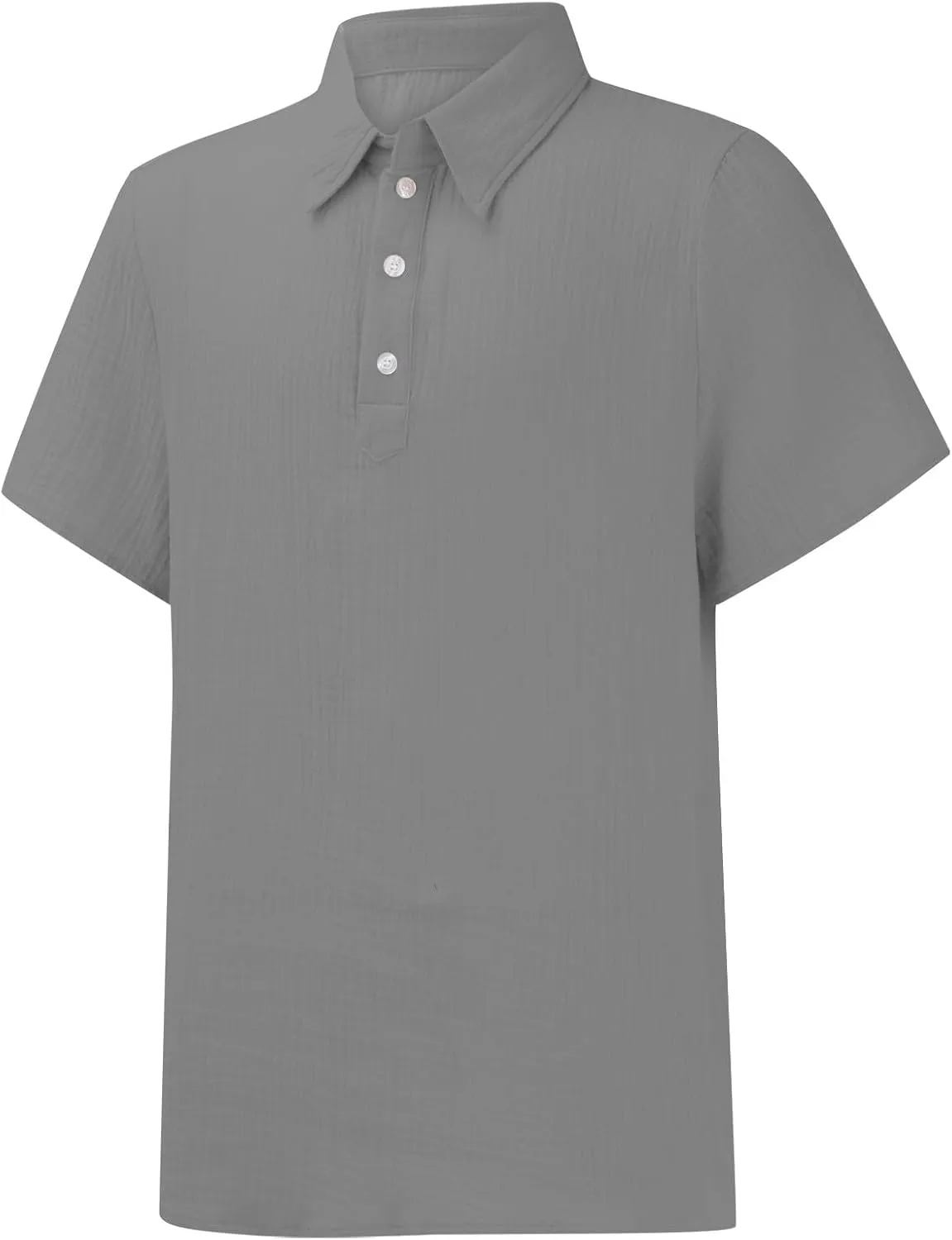 Men's Casual Polo Shirts Retro Striped Textured Knit Short Sleeve Tee Shirt Lightweight Loose Big and Tall T-Shirts