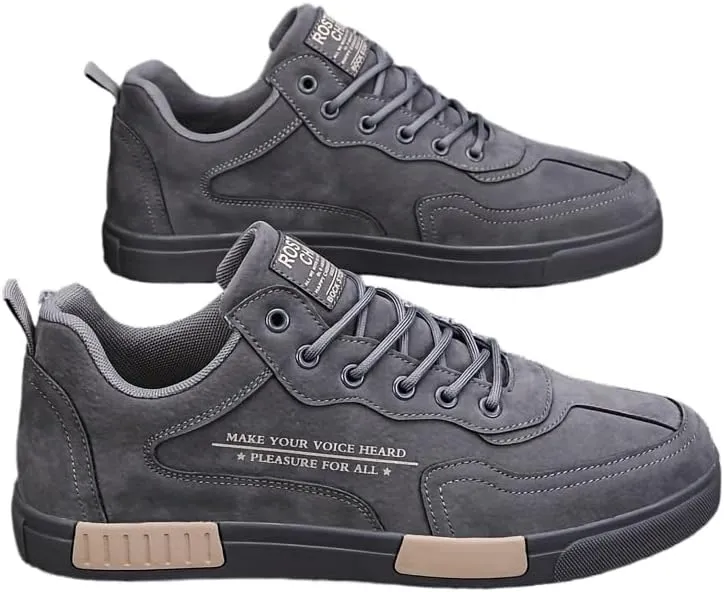 Men's Casual Sneakers - Trendy Low-Top, Breathable & Comfortable for Running, Walking & Outdoor Activities - Versatile All-Season Shoes with Lace-Up Closure