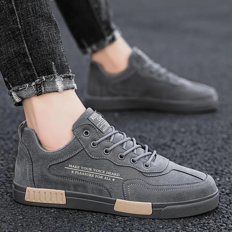 Men's Casual Sneakers - Trendy Low-Top, Breathable & Comfortable for Running, Walking & Outdoor Activities - Versatile All-Season Shoes with Lace-Up Closure