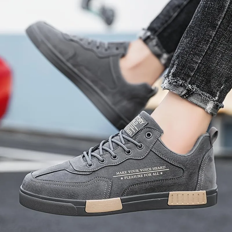 Men's Casual Sneakers - Trendy Low-Top, Breathable & Comfortable for Running, Walking & Outdoor Activities - Versatile All-Season Shoes with Lace-Up Closure