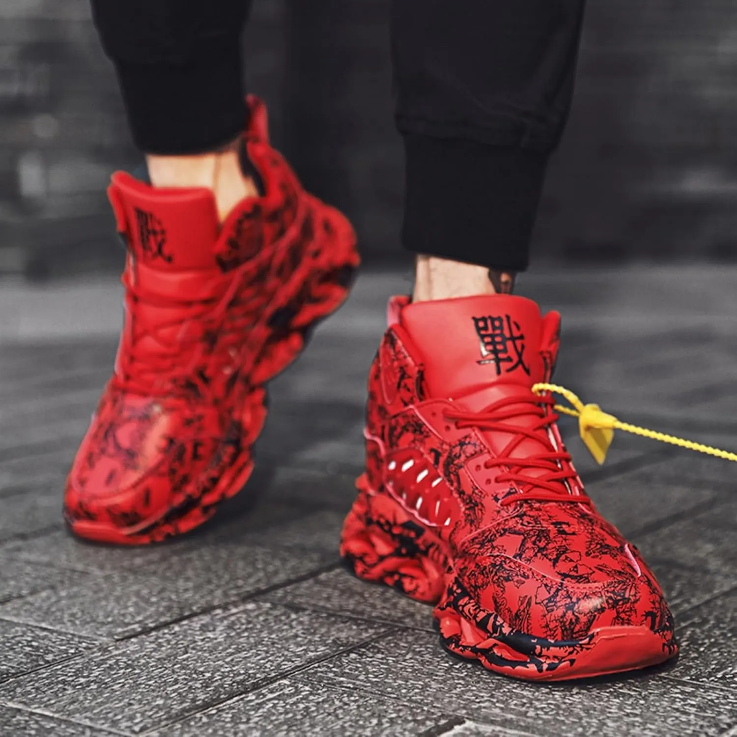 Men's Fashionable Sneakers with Unique Patterns. Comfortable and Versatile, Suitable for Running, Training, and Daily wear.