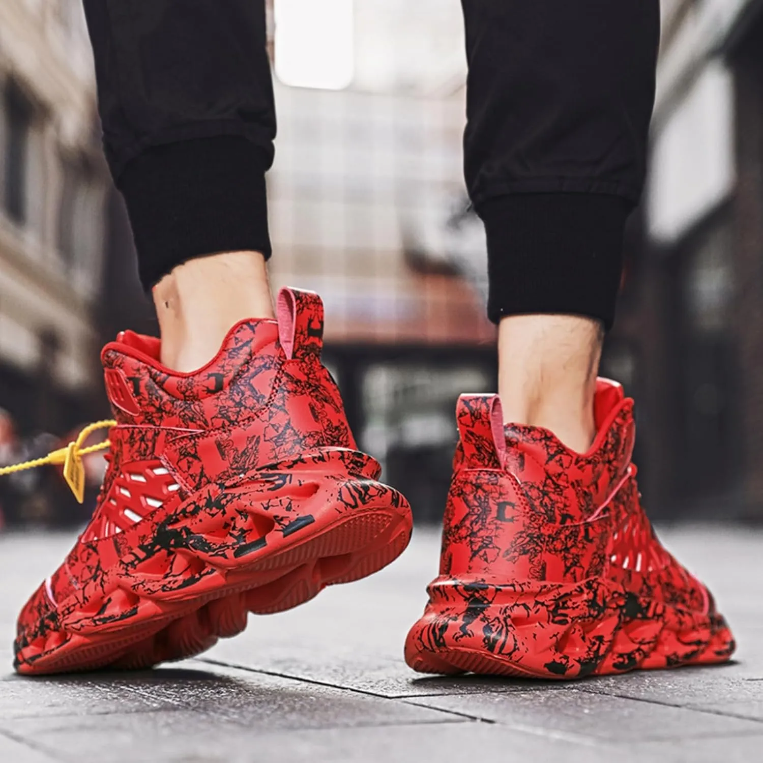 Men's Fashionable Sneakers with Unique Patterns. Comfortable and Versatile, Suitable for Running, Training, and Daily wear.
