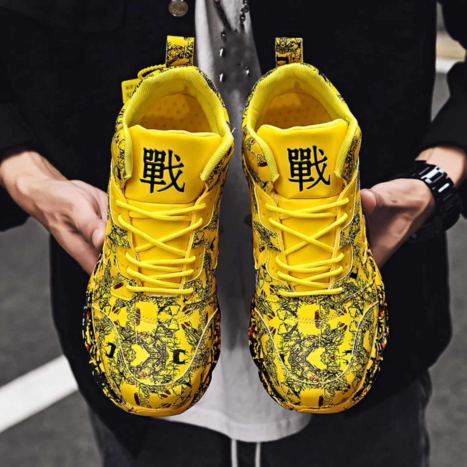 Men's Fashionable Sneakers with Unique Patterns. Comfortable and Versatile, Suitable for Running, Training, and Daily wear.