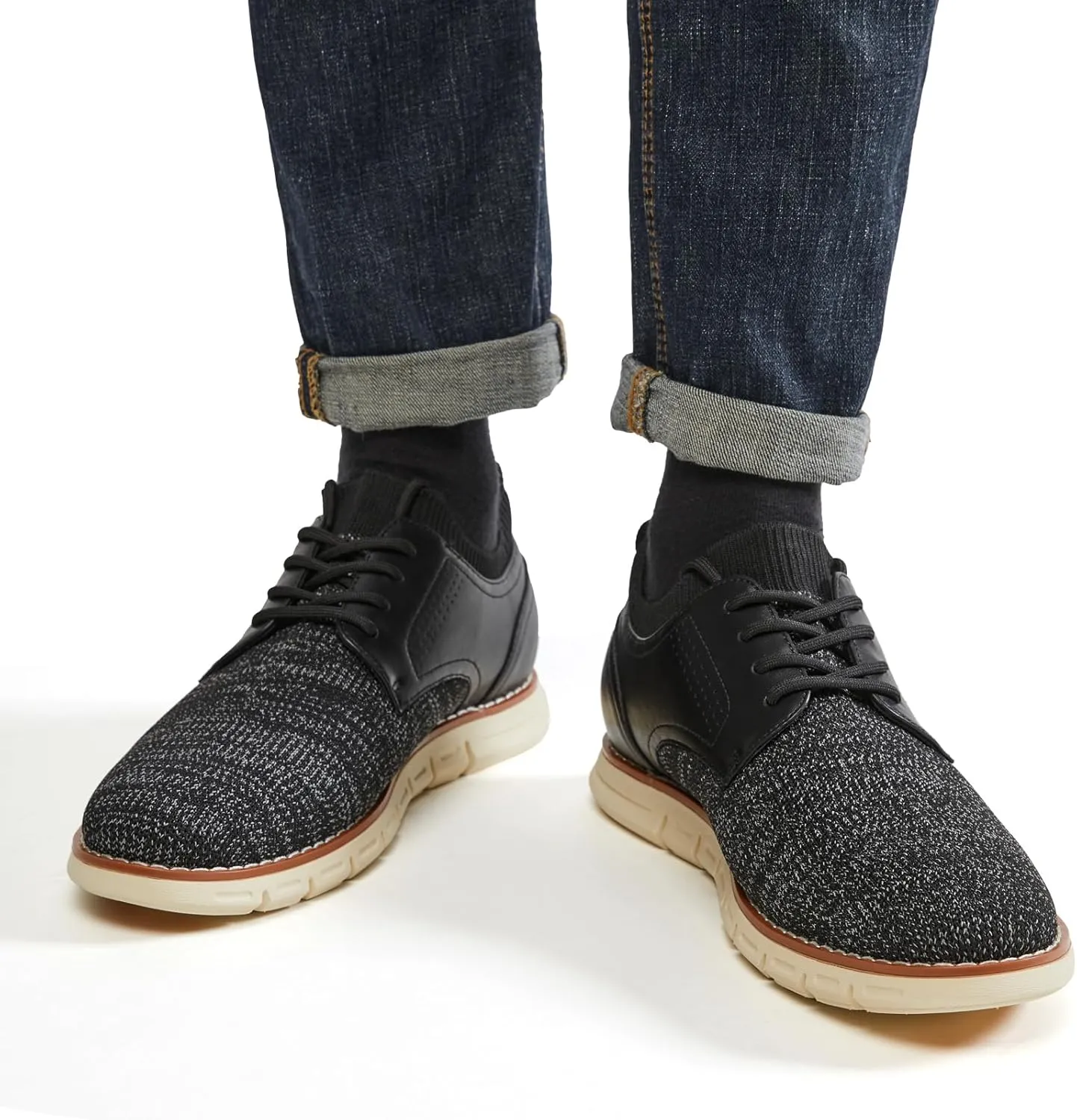 Men's Lightweight Dress Sneakers Casual Dress Shoes Comfortable Oxford Shoes for Business Work Office Walking